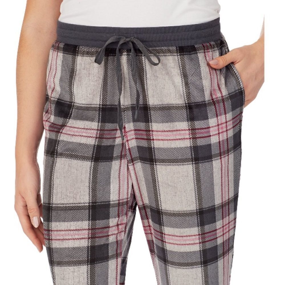 Plaid Velour Sleep Pants - Picture 2 of 7